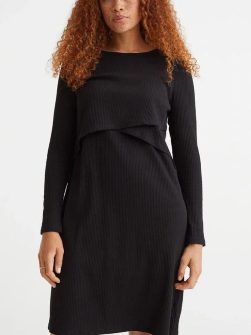 H&M ribbed mama / nursing dress - L